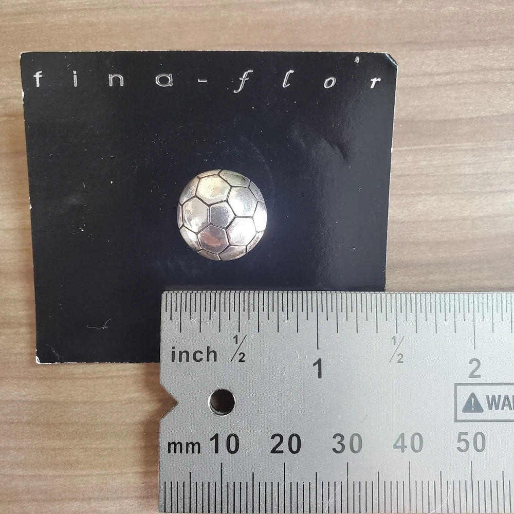Sterling Silver Soccer Ball Pin